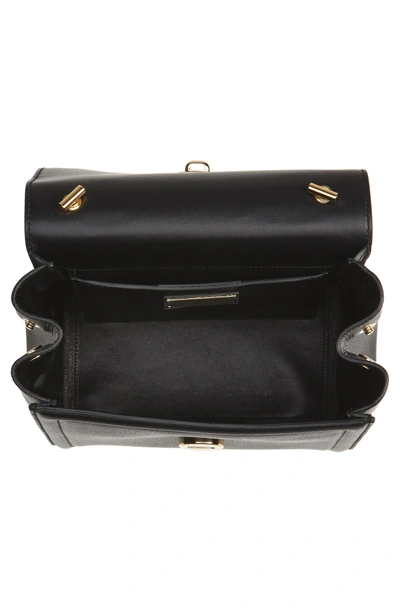 Shop Ferragamo Small Carrie Leather Bow Satchel In Nero