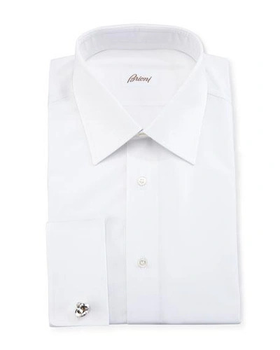 Shop Brioni Wardrobe Essential French-cuff Dress Shirt In White