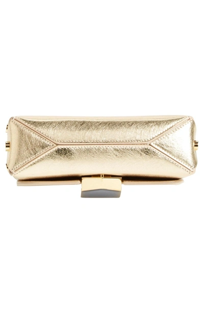 Shop Jimmy Choo 'lockett Petite' Metallic Leather Shoulder Bag - Metallic In Gold