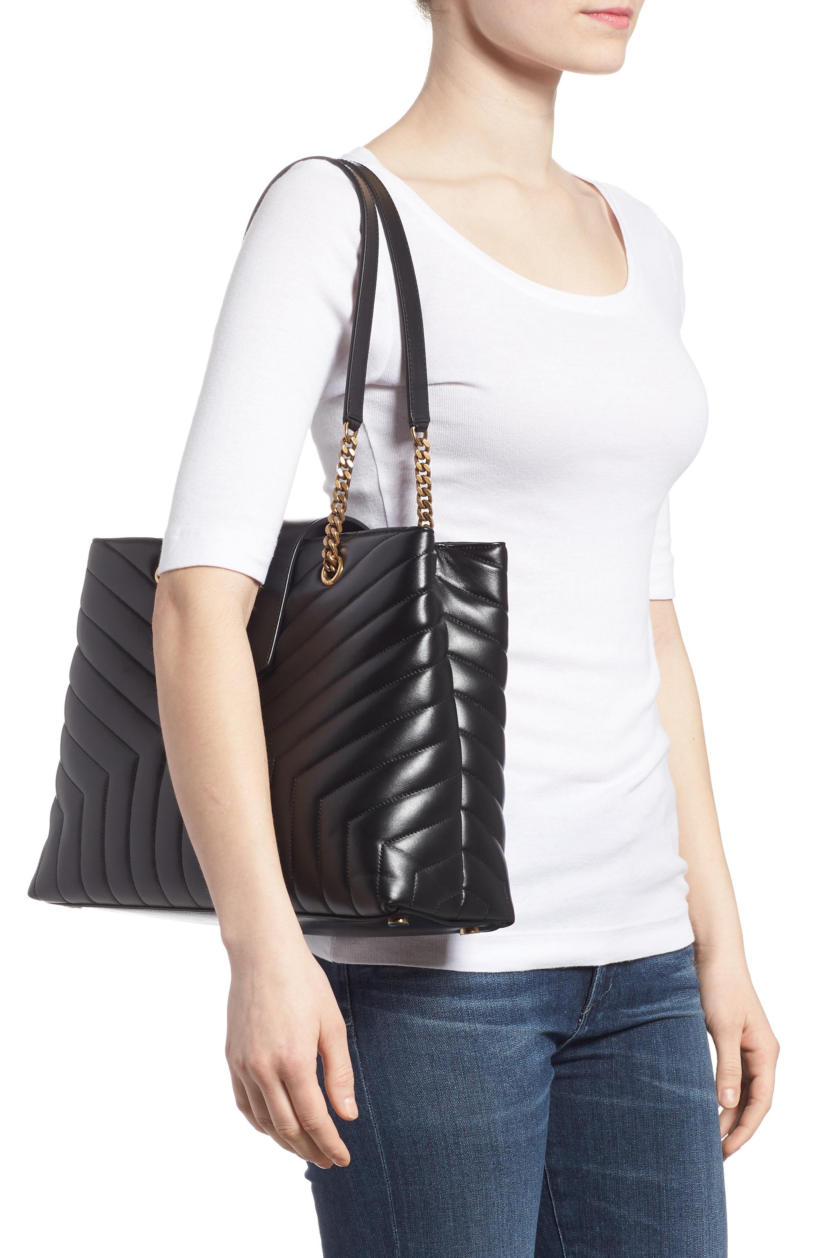 Saint Laurent Loulou Large Quilted Leather Shoulder Bag In Black ModeSens