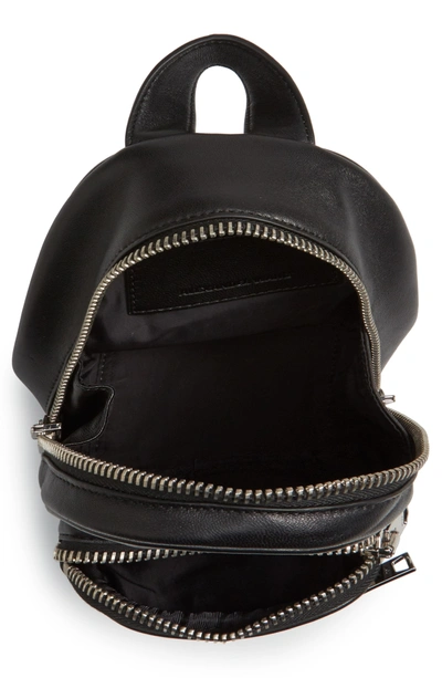 Shop Alexander Wang Mini Attica Leather Backpack Shaped Crossbody Bag - Black