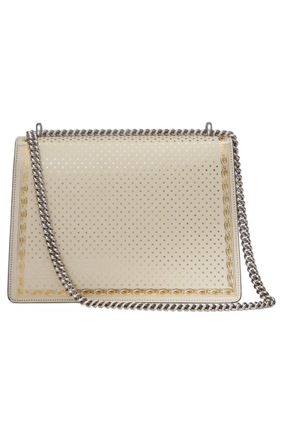 Shop Gucci Dionysus Moon & Stars Leather Shoulder Bag - White In Mystic White/ Oro