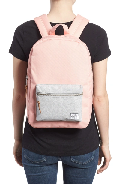 Shop Herschel Supply Co 'settlement Mid Volume' Backpack - Pink In Peach/ Light Grey