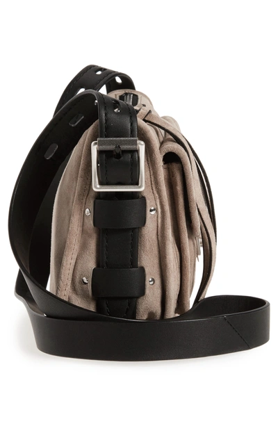 Shop Rag & Bone Small Leather Field Messenger Bag In Warm Grey Suede