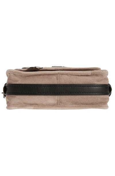 Shop Rag & Bone Small Leather Field Messenger Bag In Warm Grey Suede