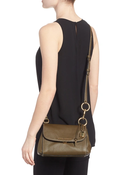 Shop Marc Jacobs Mini The Boho Grind Leather Shoulder Bag - Beige In Lichen