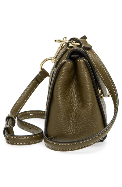Shop Marc Jacobs Mini The Boho Grind Leather Shoulder Bag - Beige In Lichen