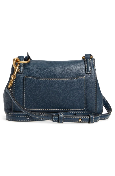 Shop Marc Jacobs Mini The Boho Grind Leather Shoulder Bag - Blue In Blue Sea