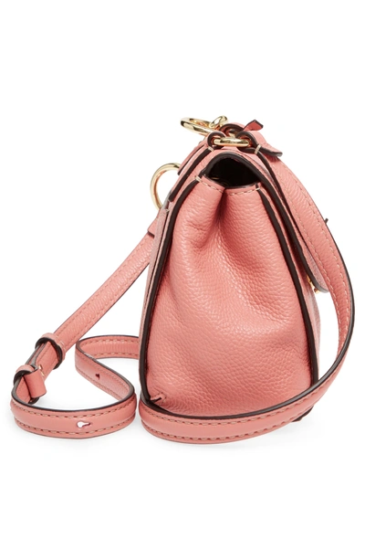 Shop Marc Jacobs Mini The Boho Grind Leather Shoulder Bag - Coral