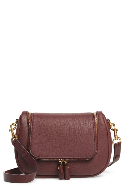 Shop Anya Hindmarch Small Vere Leather Crossbody Satchel - Red In Claret