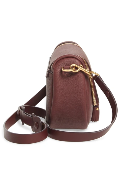Shop Anya Hindmarch Small Vere Leather Crossbody Satchel - Red In Claret