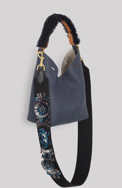 Shop Anya Hindmarch Build A Bag Embellished Leather Shoulder Strap - Black