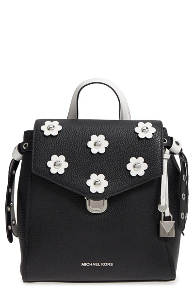 myg Lære udenad værtinde Michael Michael Kors Small Flower Embellished Leather Backpack - Black In  Black/silver | ModeSens