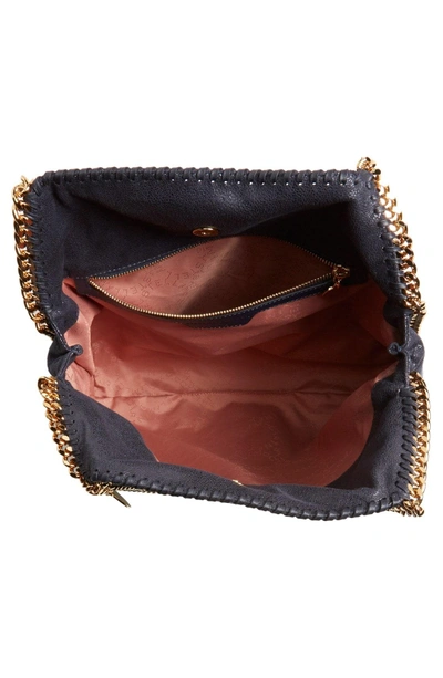 Shop Stella Mccartney 'small Falabella - Shaggy Deer' Faux Leather Tote - Blue In Navy With Gold