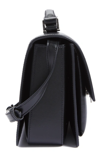 Shop Saint Laurent Medium Bellechasse School Leather Shoulder Bag - Black In Noir