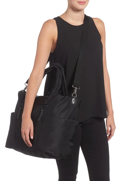 Shop Rebecca Minkoff Ellie Nylon Diaper Bag In Black