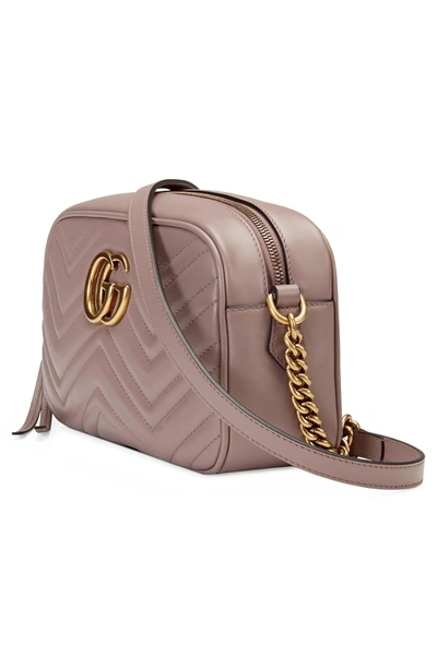 Shop Gucci Gg Marmont 2.0 Matelasse Leather Camera Bag In Porcelain Rose