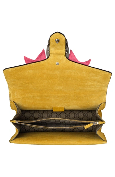 Shop Gucci Medium Dionysus Gg Supreme Canvas Shoulder Bag - Beige In Beige Ebony Crystal