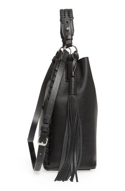 Allsaints Kepi Leather Shoulder Bag - Black | ModeSens