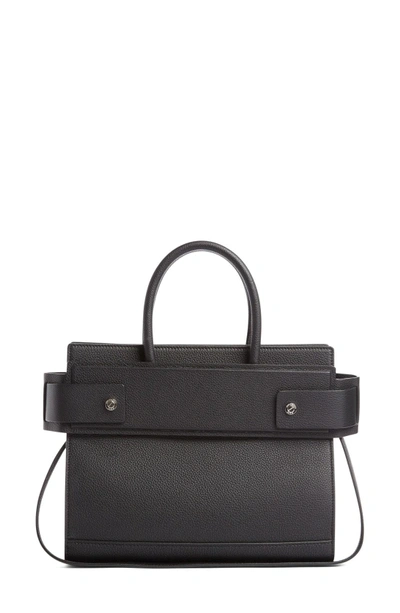 Shop Givenchy Small Horizon Grained Calfskin Leather Tote - Black
