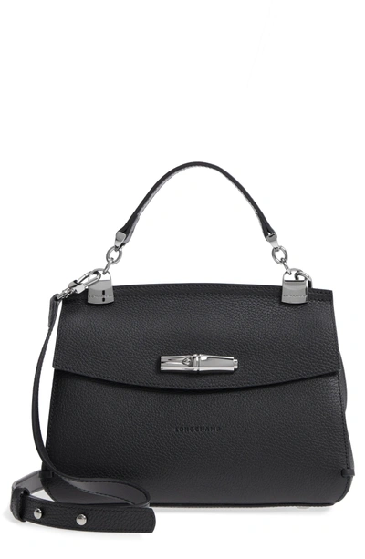 Shop Longchamp Madeleine Leather Satchel - Black