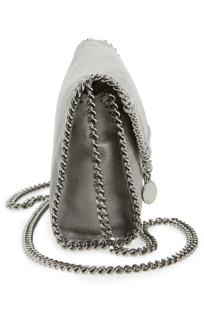 Shop Stella Mccartney Mini Falabella Shaggy Deer Faux Leather Shoulder Bag In Light Grey