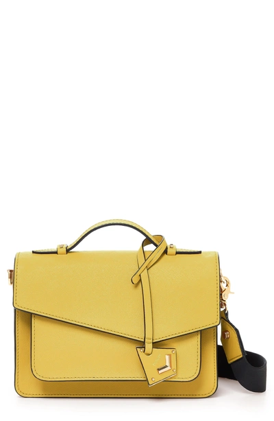 Shop Botkier Cobble Hill Leather Crossbody Bag - Yellow In Pineapple
