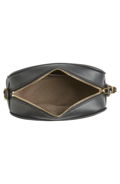 Shop Fendi Logo Leather Camera Bag - Black