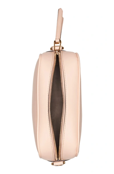 Shop Fendi Logo Leather Camera Bag In Pink
