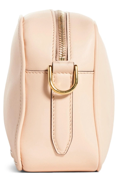 Shop Fendi Logo Leather Camera Bag In Pink