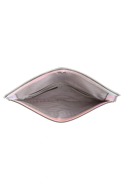 Shop Rebecca Minkoff Leo Envelope Clutch - Metallic In Opal Iridescent