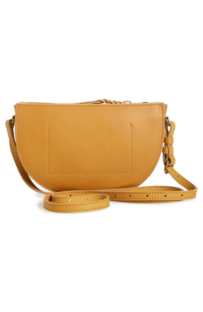 Madewell Juniper Vachetta Leather Half Moon Crossbody Bag Brown In Cider ModeSens