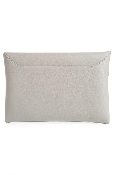 Shop Givenchy 'medium Antigona' Leather Envelope Clutch - Grey In Pearl Grey