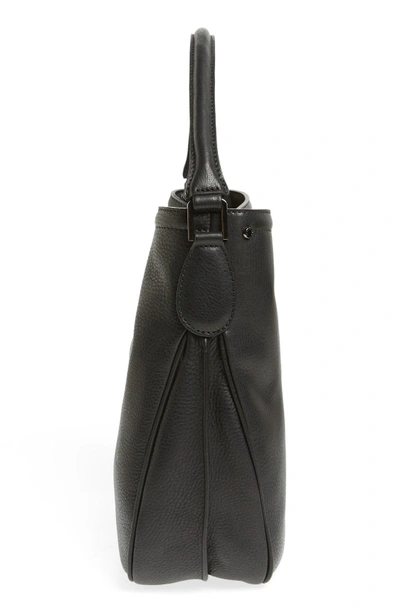 Longchamp Mystery Leather Hobo Bag, Black
