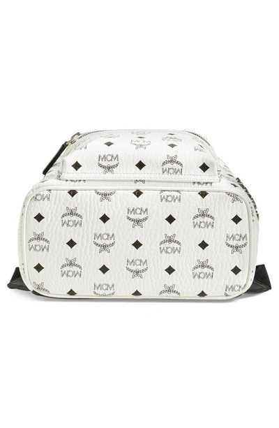 Shop Mcm Small Stark Side Stud Backpack - White