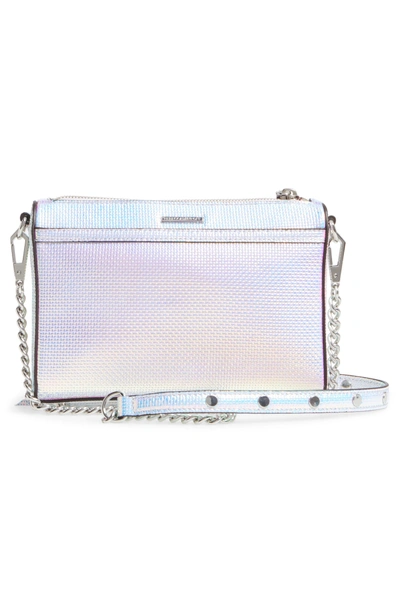 Shop Rebecca Minkoff Mini Mac Convertible Crossbody Bag - Metallic In Opal Iridescent