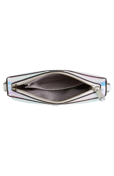 Shop Rebecca Minkoff Mini Mac Convertible Crossbody Bag - Metallic In Opal Iridescent