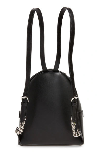 Shop Fendi Mini Imitation Pearl Bow Leather Backpack - Black