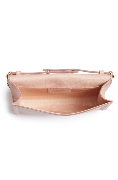 Shop Ferragamo Vara Leather Crossbody Bag - Pink In Bonbon