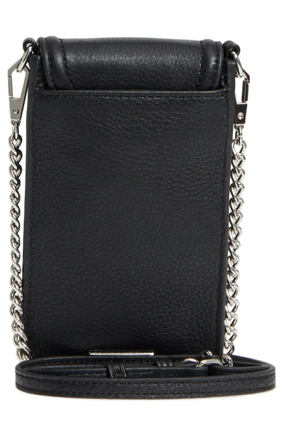 Shop Rebecca Minkoff Darren Leather Phone Crossbody Bag - Black