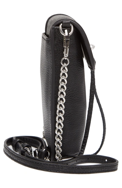 Shop Rebecca Minkoff Darren Leather Phone Crossbody Bag - Black