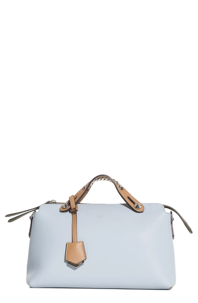 Shop Fendi Small By The Way Leather Shoulder Bag - Blue In Blue Powder