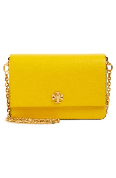 Shop Tory Burch Kira Leather Shoulder Bag - Yellow In Daisy