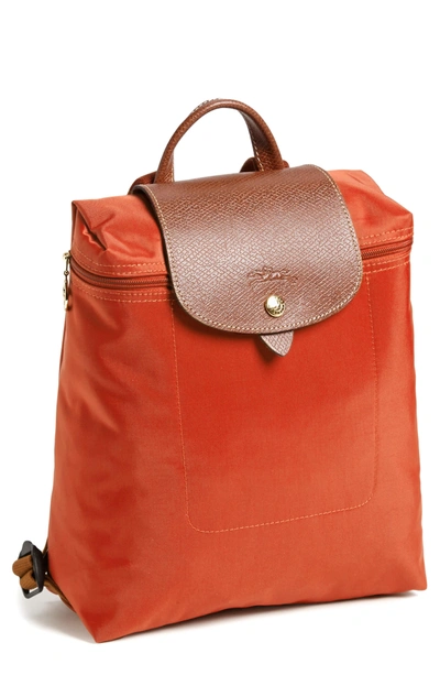 Shop Longchamp 'le Pliage' Backpack - Orange