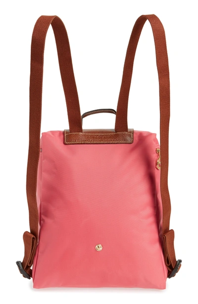 Shop Longchamp 'le Pliage' Backpack - Pink In Flower
