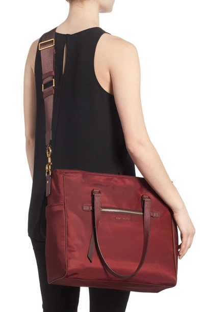 Shop Marc Jacobs Trooper Nylon Baby Bag - Red In Port