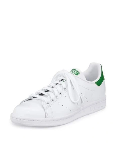 Shop Adidas Originals Stan Smith Classic Sneaker, White/green In White/ Green