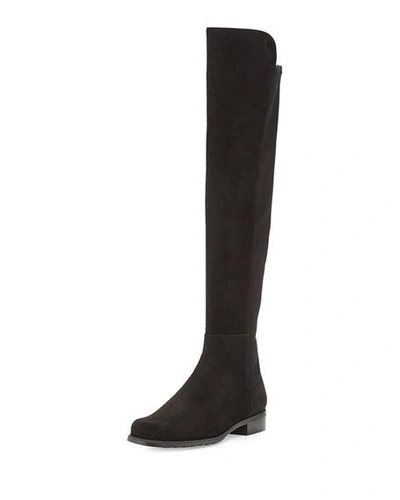 Shop Stuart Weitzman 5050 Suede Over-the-knee Boot In Black