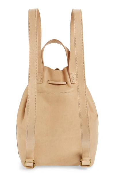 Shop Madewell Somerset Leather Backpack - Ivory In Linen