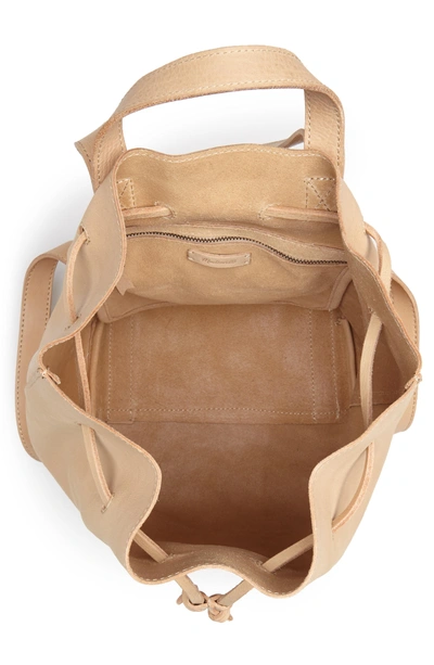 Shop Madewell Somerset Leather Backpack - Ivory In Linen